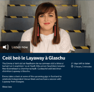 bbc radio Gaelic layaway ams academy music and sound scotland